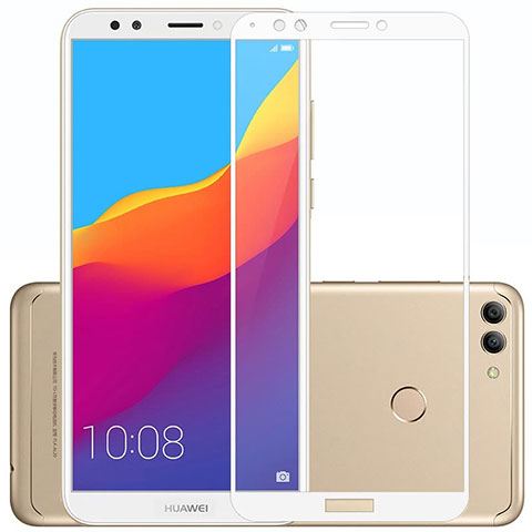 Pellicola in Vetro Temperato Protettiva Integrale Proteggi Schermo Film per Huawei Y9 (2018) Bianco