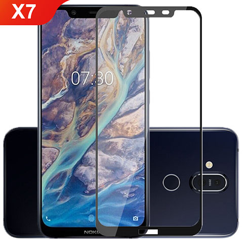 Pellicola in Vetro Temperato Protettiva Integrale Proteggi Schermo Film per Nokia X7 Nero