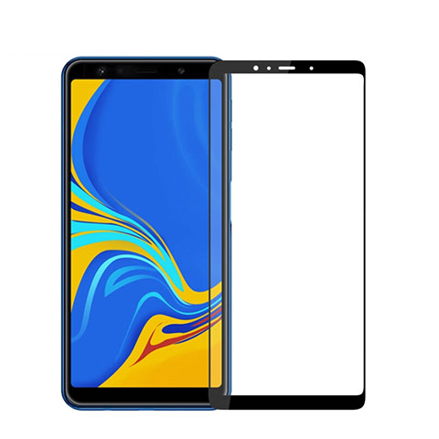 Pellicola in Vetro Temperato Protettiva Integrale Proteggi Schermo Film per Samsung Galaxy A7 (2018) A750 Nero