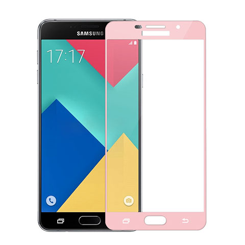 Pellicola in Vetro Temperato Protettiva Integrale Proteggi Schermo Film per Samsung Galaxy A9 (2016) A9000 Rosa