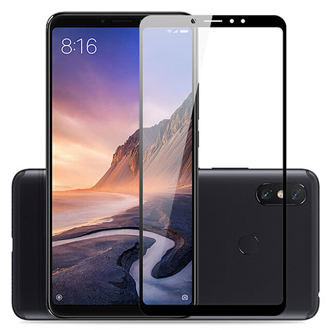 Pellicola in Vetro Temperato Protettiva Integrale Proteggi Schermo Film per Xiaomi Mi Max 3 Nero