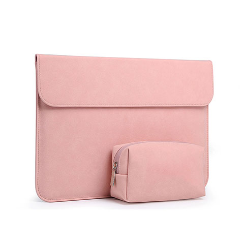 Sacchetto in Velluto Custodia Tasca Marsupio L03 per Huawei Honor MagicBook 14 Rosa