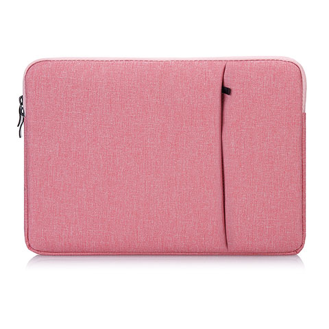 Sacchetto in Velluto Custodia Tasca Marsupio L04 per Huawei Honor MagicBook 15 Rosa