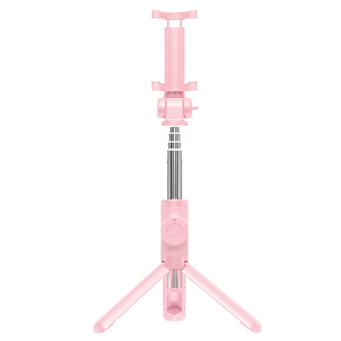 Sostegnotile Bluetooth Selfie Stick Tripode Allungabile Bastone Selfie Universale T32 Rosa