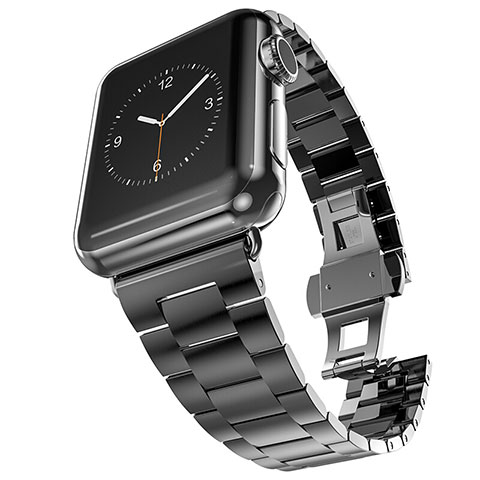 Stainless Cinturino Braccialetto Acciaio per Apple iWatch 38mm Nero