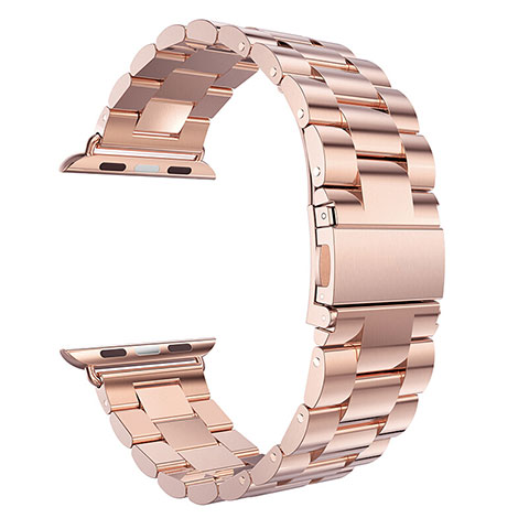 Stainless Cinturino Braccialetto Acciaio per Apple iWatch 42mm Oro Rosa