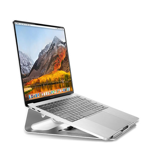 Supporto Computer Sostegnotile Notebook Universale S04 per Apple MacBook Air 13 pollici (2020) Argento