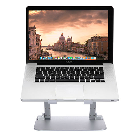 Supporto Computer Sostegnotile Notebook Universale S08 per Huawei MateBook D15 (2020) 15.6 Argento