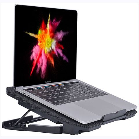 Supporto per Latpop Sostegnotile Notebook Ventola Raffreddamiento Stand USB Dissipatore Da 9 a 16 Pollici Universale M16 per Apple MacBook Air 11 pollici Nero