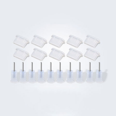 Tappi Antipolvere USB-C Jack Anti-dust Type-C Anti Polvere Universale 10PCS per Apple iPhone 15 Bianco