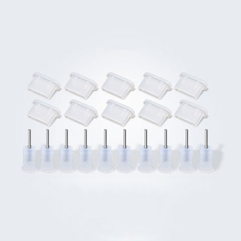 Tappi Antipolvere USB-C Jack Anti-dust Type-C Anti Polvere Universale 10PCS per Apple iPhone 15 Plus Bianco
