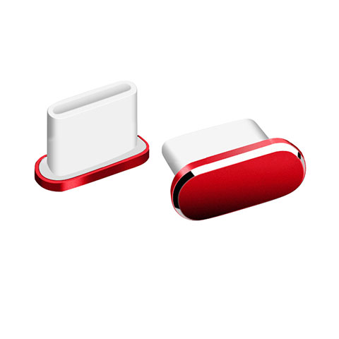 Tappi Antipolvere USB-C Jack Anti-dust Type-C Anti Polvere Universale H06 per Apple iPad Pro 11 (2022) Rosso