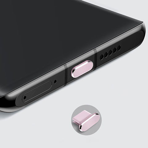 Tappi Antipolvere USB-C Jack Anti-dust Type-C Anti Polvere Universale H08 per Apple iPad Pro 11 (2021) Oro Rosa