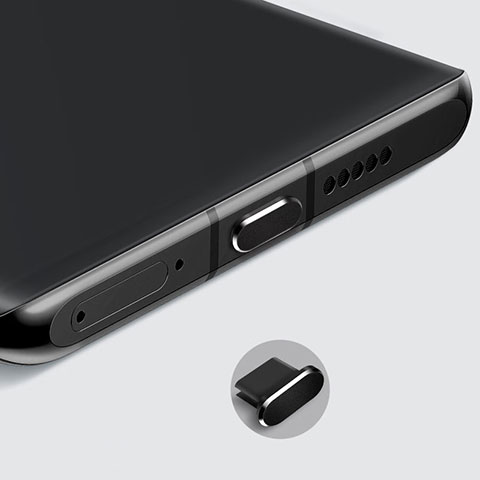 Tappi Antipolvere USB-C Jack Anti-dust Type-C Anti Polvere Universale H08 per Apple iPhone 15 Pro Nero