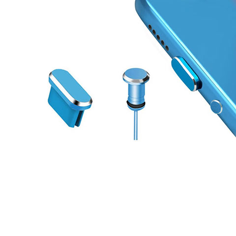 Tappi Antipolvere USB-C Jack Anti-dust Type-C Anti Polvere Universale H15 per Apple iPad Pro 12.9 (2022) Blu