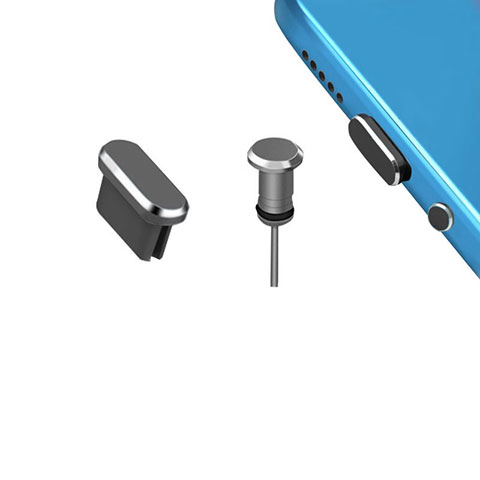 Tappi Antipolvere USB-C Jack Anti-dust Type-C Anti Polvere Universale H15 per Apple iPhone 15 Grigio Scuro
