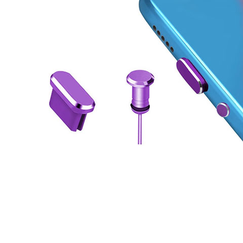 Tappi Antipolvere USB-C Jack Anti-dust Type-C Anti Polvere Universale H15 per Apple iPhone 15 Pro Max Viola