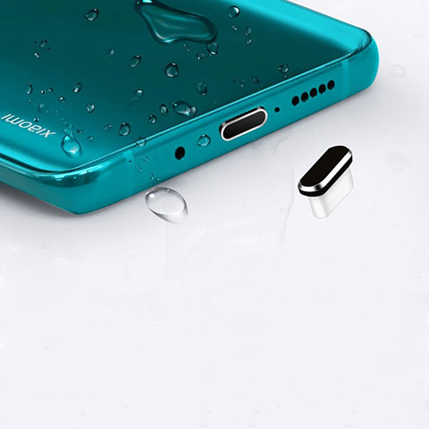 Tappi Antipolvere USB-C Jack Anti-dust Type-C Anti Polvere Universale H16 per Apple iPhone 15 Plus Nero