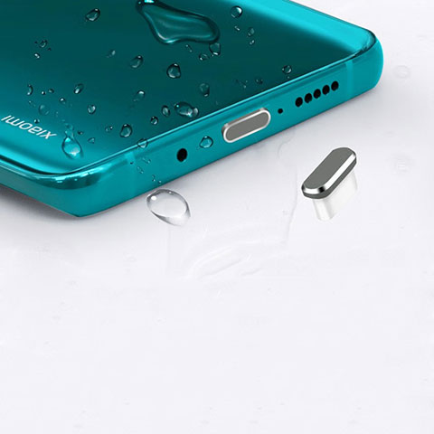 Tappi Antipolvere USB-C Jack Anti-dust Type-C Anti Polvere Universale H16 per Apple iPhone 15 Pro Grigio Scuro
