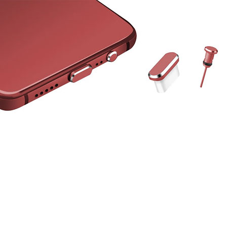 Tappi Antipolvere USB-C Jack Anti-dust Type-C Anti Polvere Universale H17 per Apple iPad Air 5 10.9 (2022) Rosso