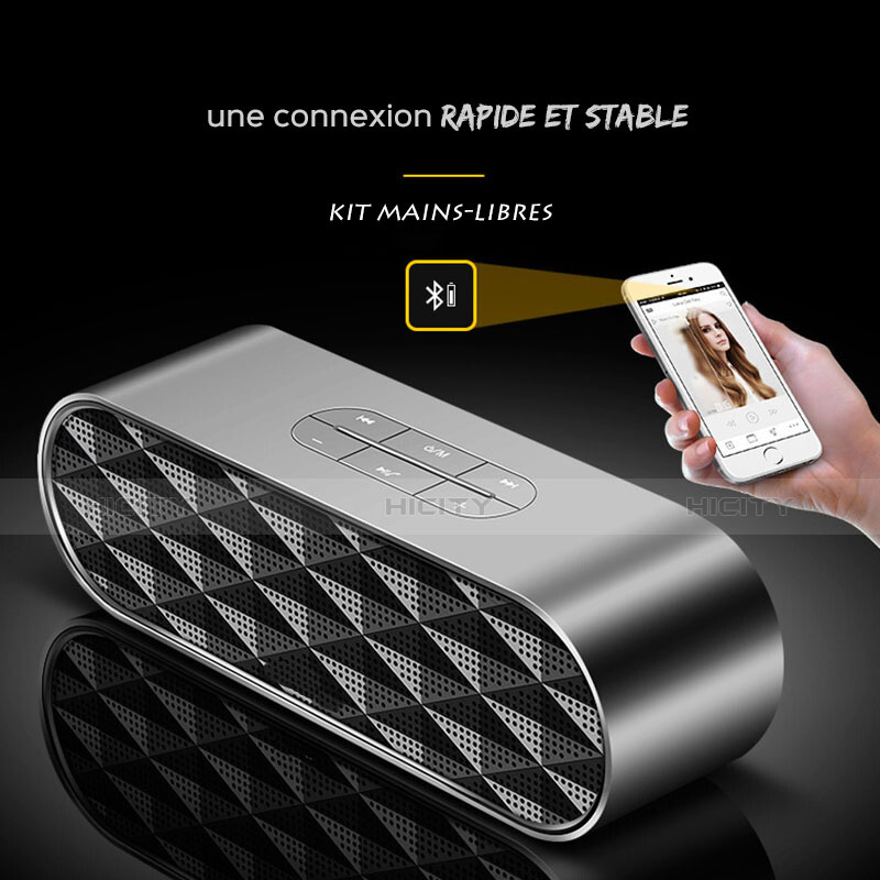 Altoparlante Casse Mini Bluetooth Sostegnoble Stereo Speaker S08 Nero