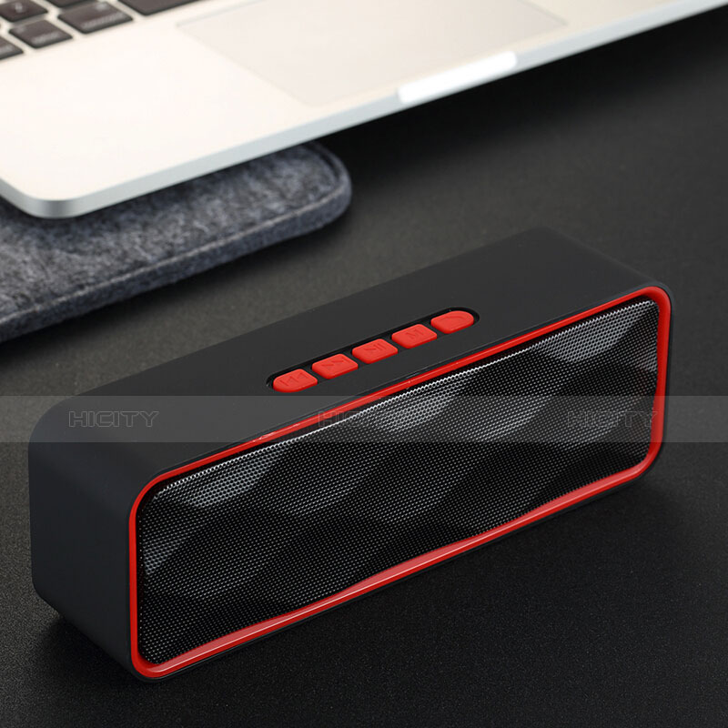 Altoparlante Casse Mini Bluetooth Sostegnoble Stereo Speaker S18 Rosso