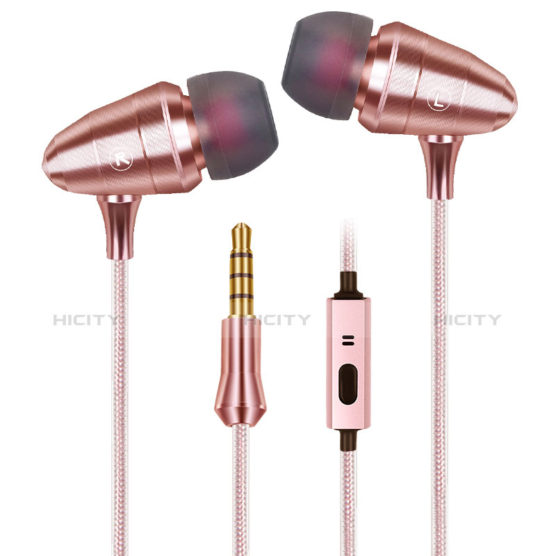 Auricolari Cuffie In Ear Stereo Universali Sport Corsa H35 Oro Rosa