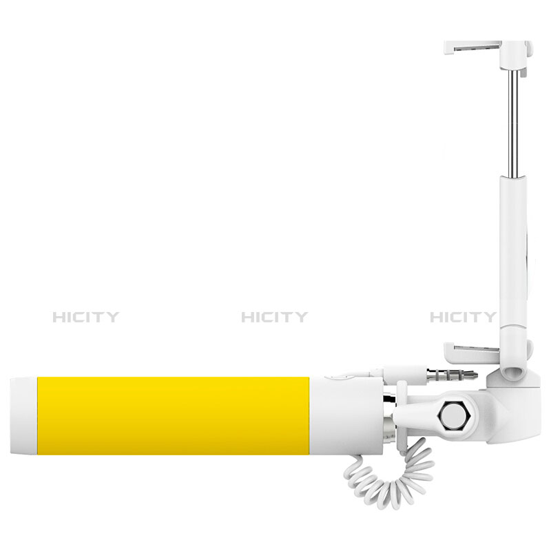 Bastoni Selfie Stick Asta Estensibile Cablato Universale S02 Giallo