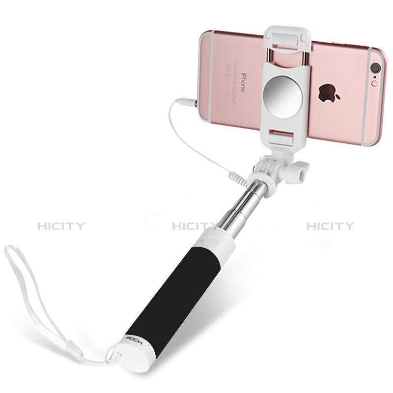 Bastoni Selfie Stick Asta Estensibile Cablato Universale S02 Nero