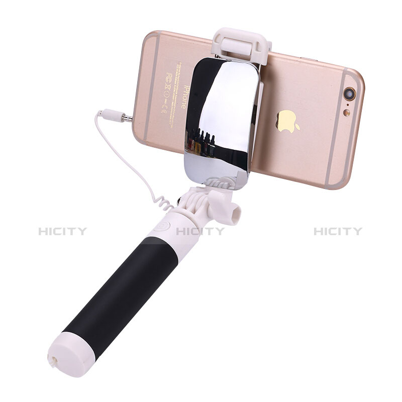 Bastoni Selfie Stick Asta Estensibile Cablato Universale S04 Nero