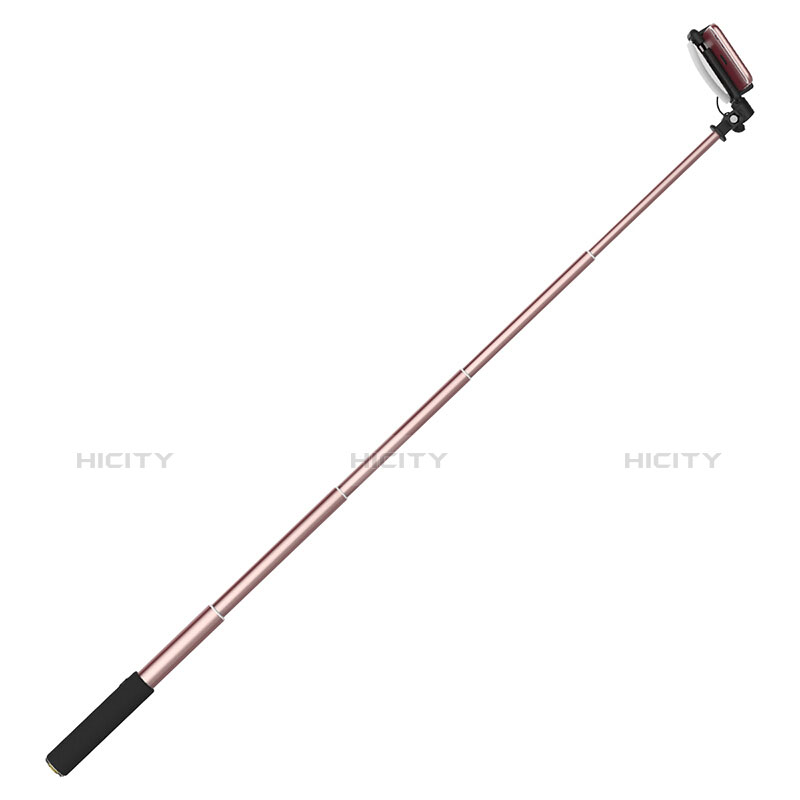 Bastoni Selfie Stick Asta Estensibile Cablato Universale S08 Oro Rosa