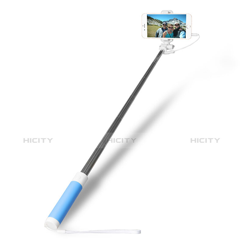 Bastoni Selfie Stick Asta Estensibile Cablato Universale S10 Cielo Blu