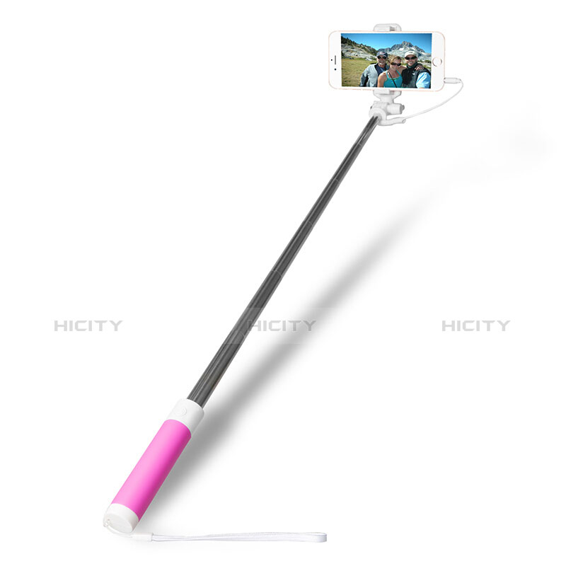 Bastoni Selfie Stick Asta Estensibile Cablato Universale S10 Rosa