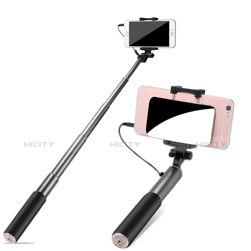 Bastoni Selfie Stick Asta Estensibile Cablato Universale S11 Grigio