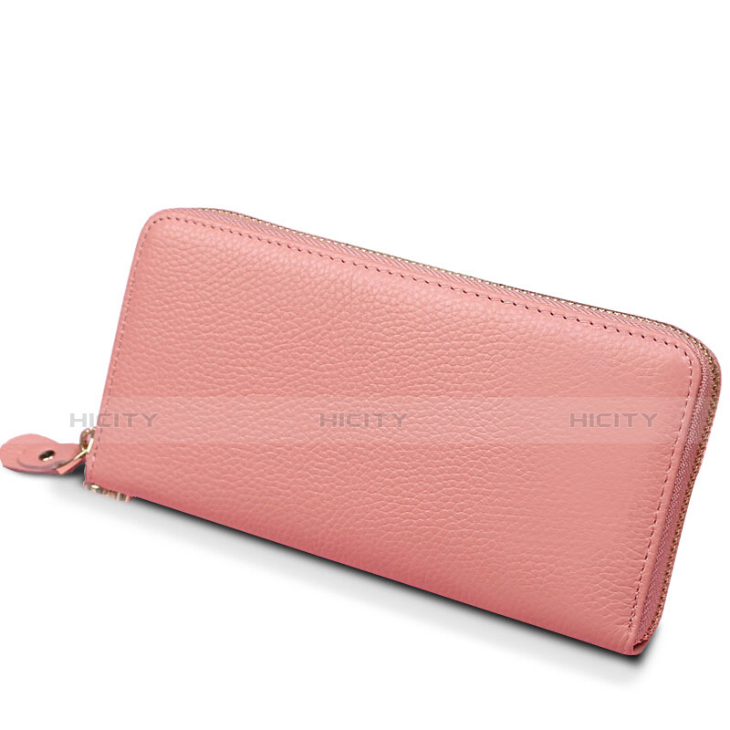 Borsetta Pochette Custodia In Pelle Lichee Pattern Universale H25 Rosa