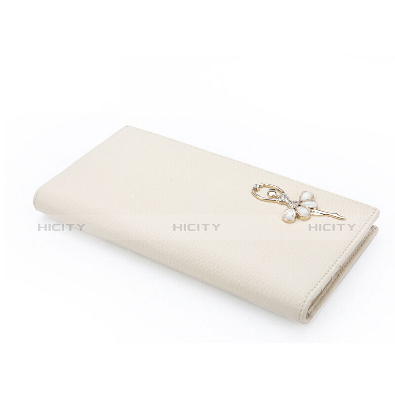 Borsetta Pochette Custodia In Pelle Ragazza Danzante Universale Bianco