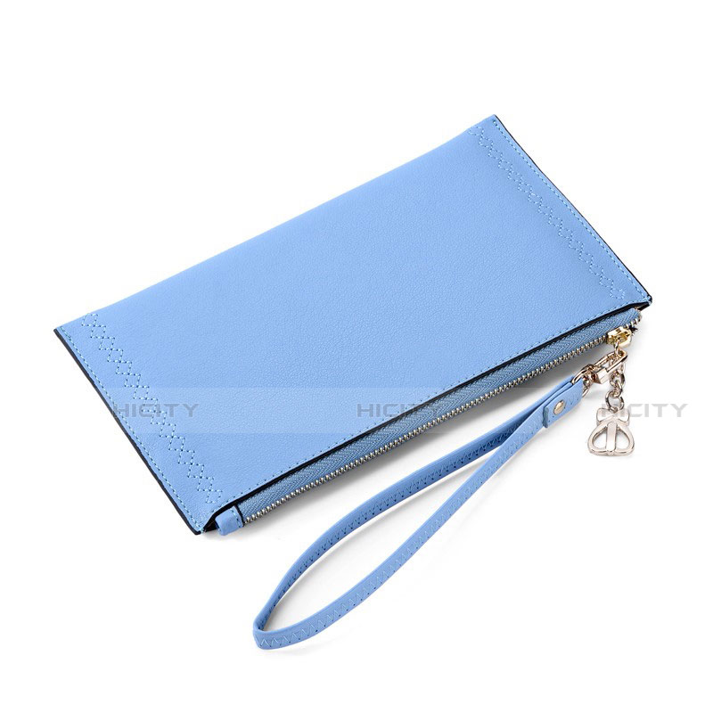 Borsetta Pochette Custodia In Pelle Universale K15 Blu