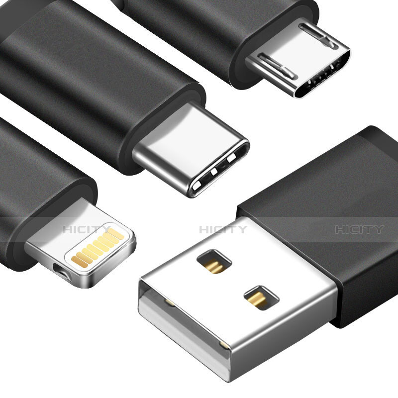 Cavo da Lightning USB a Cavetto Ricarica Carica Android Micro USB C01 per Apple iPad 10.2 (2020) Nero