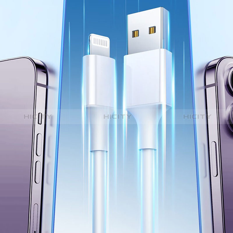 Cavo da Lightning USB a Cavetto Ricarica Carica H01 per Apple iPhone 5 Bianco