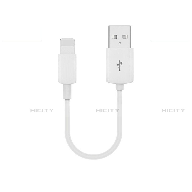 Cavo da USB a Cavetto Ricarica Carica 20cm S02 per Apple iPad New Air (2019) Bianco