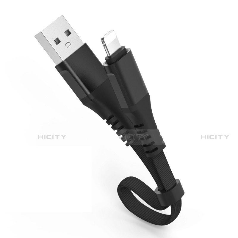 Cavo da USB a Cavetto Ricarica Carica 30cm S04 per Apple iPad Mini 3 Nero