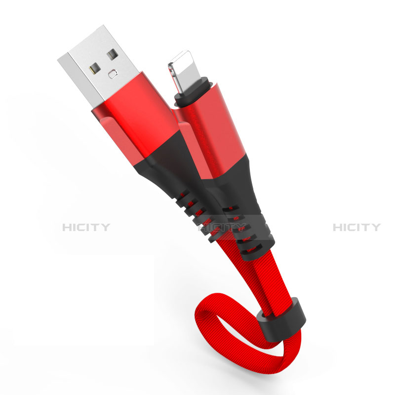 Cavo da USB a Cavetto Ricarica Carica 30cm S04 per Apple iPad Mini 3 Rosso