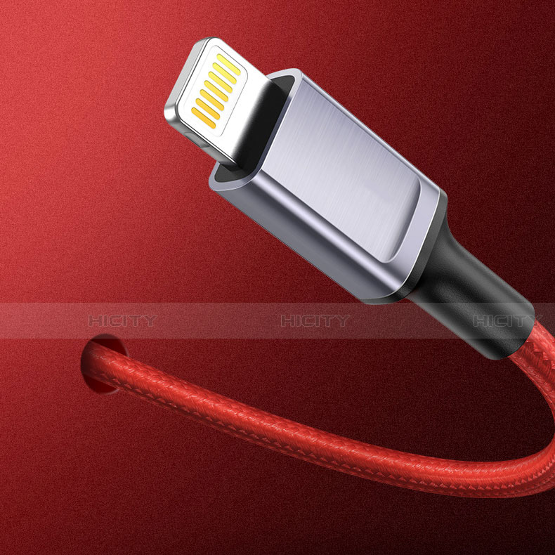 Cavo da USB a Cavetto Ricarica Carica C03 per Apple iPad 10.2 (2020) Rosso