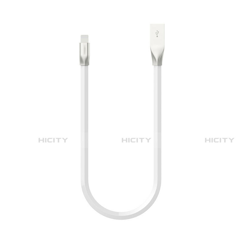 Cavo da USB a Cavetto Ricarica Carica C06 per Apple iPhone Xs Max Bianco