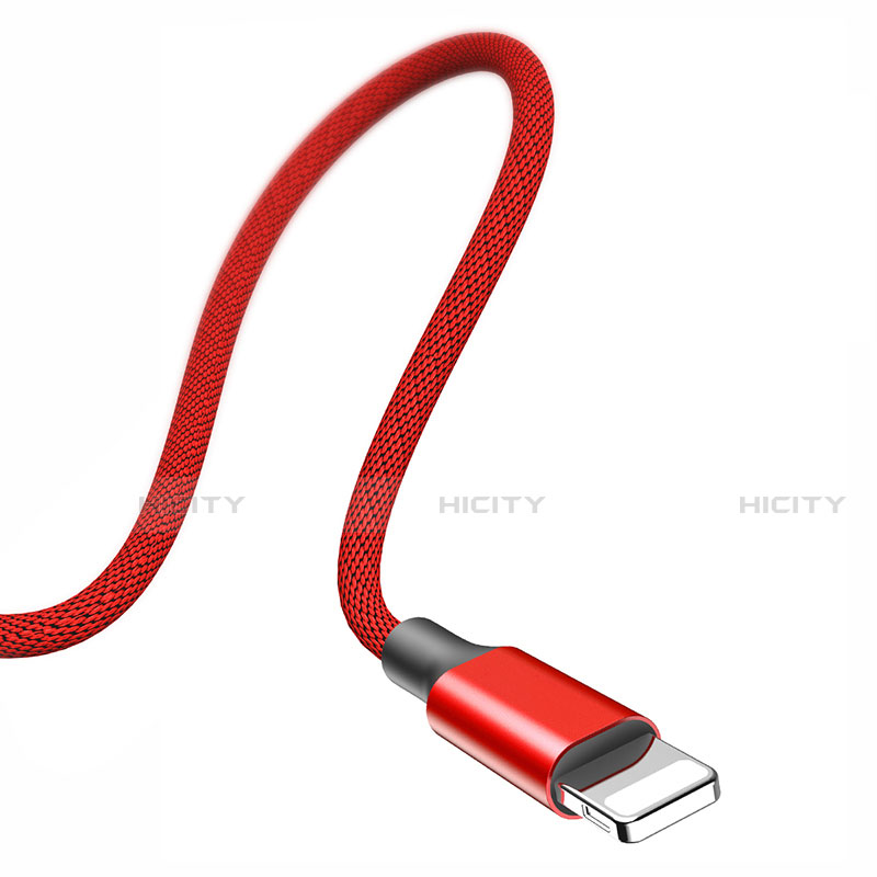 Cavo da USB a Cavetto Ricarica Carica D03 per Apple iPad Mini 3 Rosso