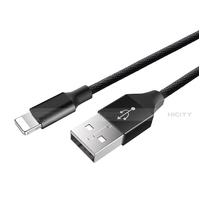 Cavo da USB a Cavetto Ricarica Carica D06 per Apple iPad Air 4 10.9 (2020) Nero