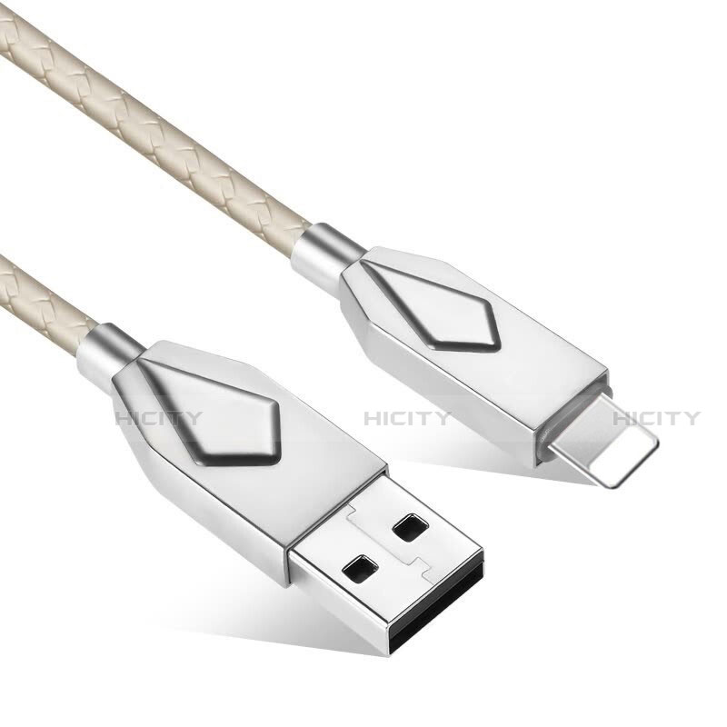 Cavo da USB a Cavetto Ricarica Carica D13 per Apple iPad 10.2 (2020) Argento