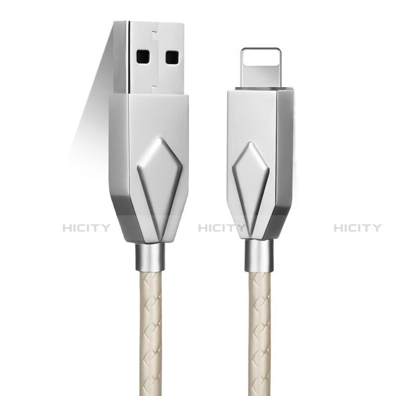 Cavo da USB a Cavetto Ricarica Carica D13 per Apple iPad Air 10.9 (2020) Argento