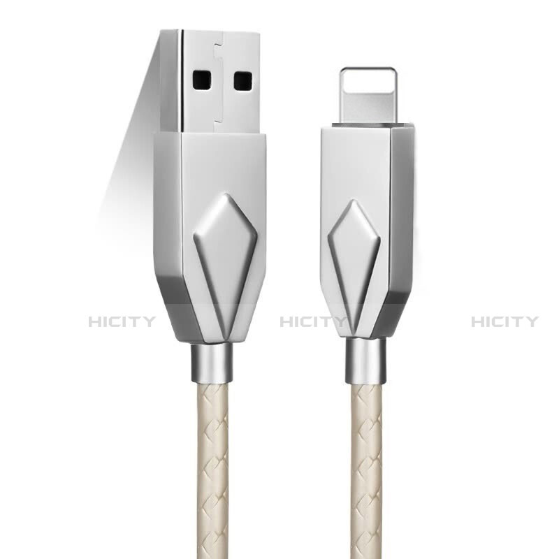 Cavo da USB a Cavetto Ricarica Carica D13 per Apple iPhone 14 Pro Max Argento