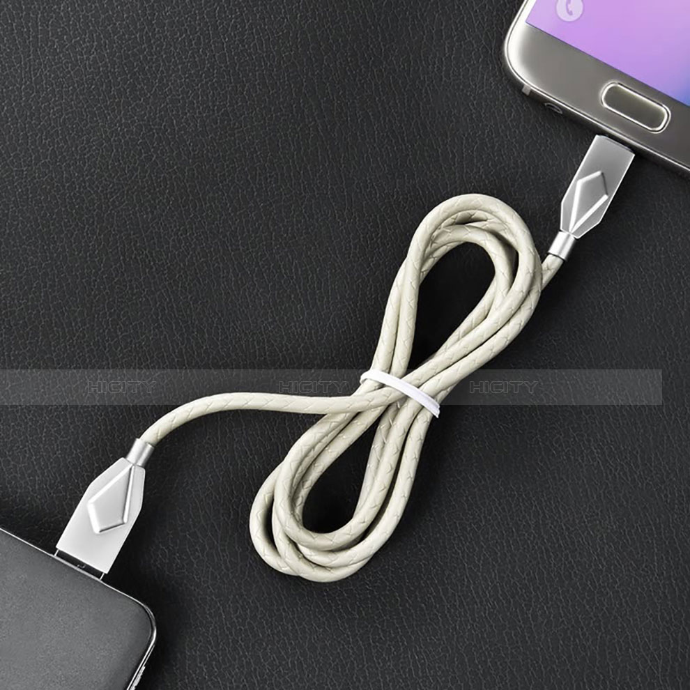 Cavo da USB a Cavetto Ricarica Carica D13 per Apple iPhone 6 Argento